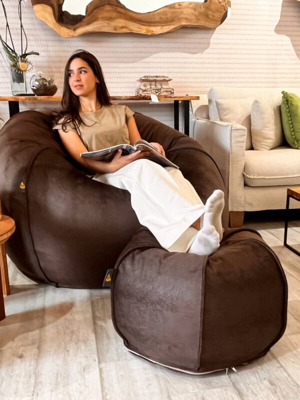 Marron Effet « Peau de Vache » repose pieds - Image 2
