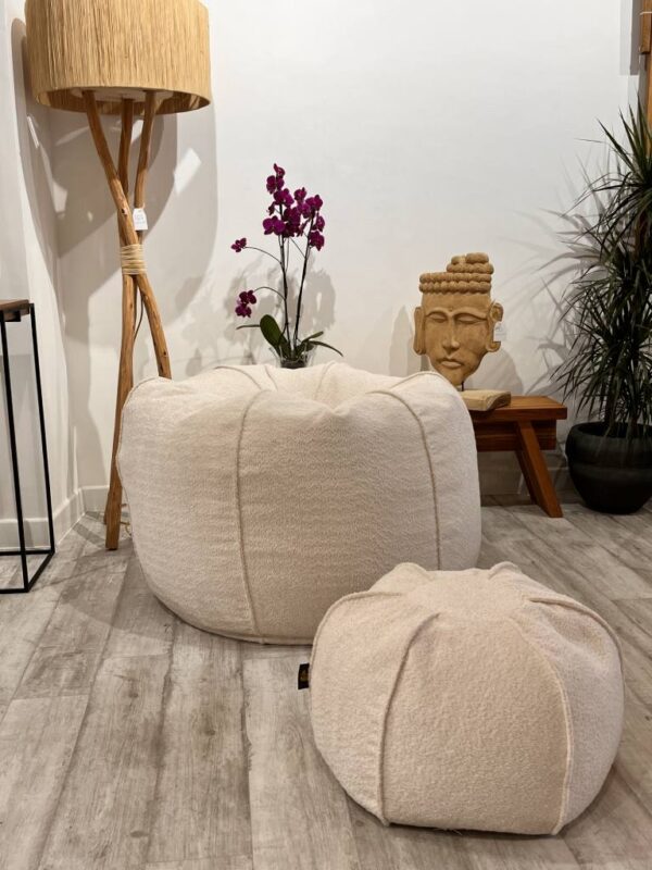 Bouclette ensemble ( Pouf + repose pieds ) - Image 3